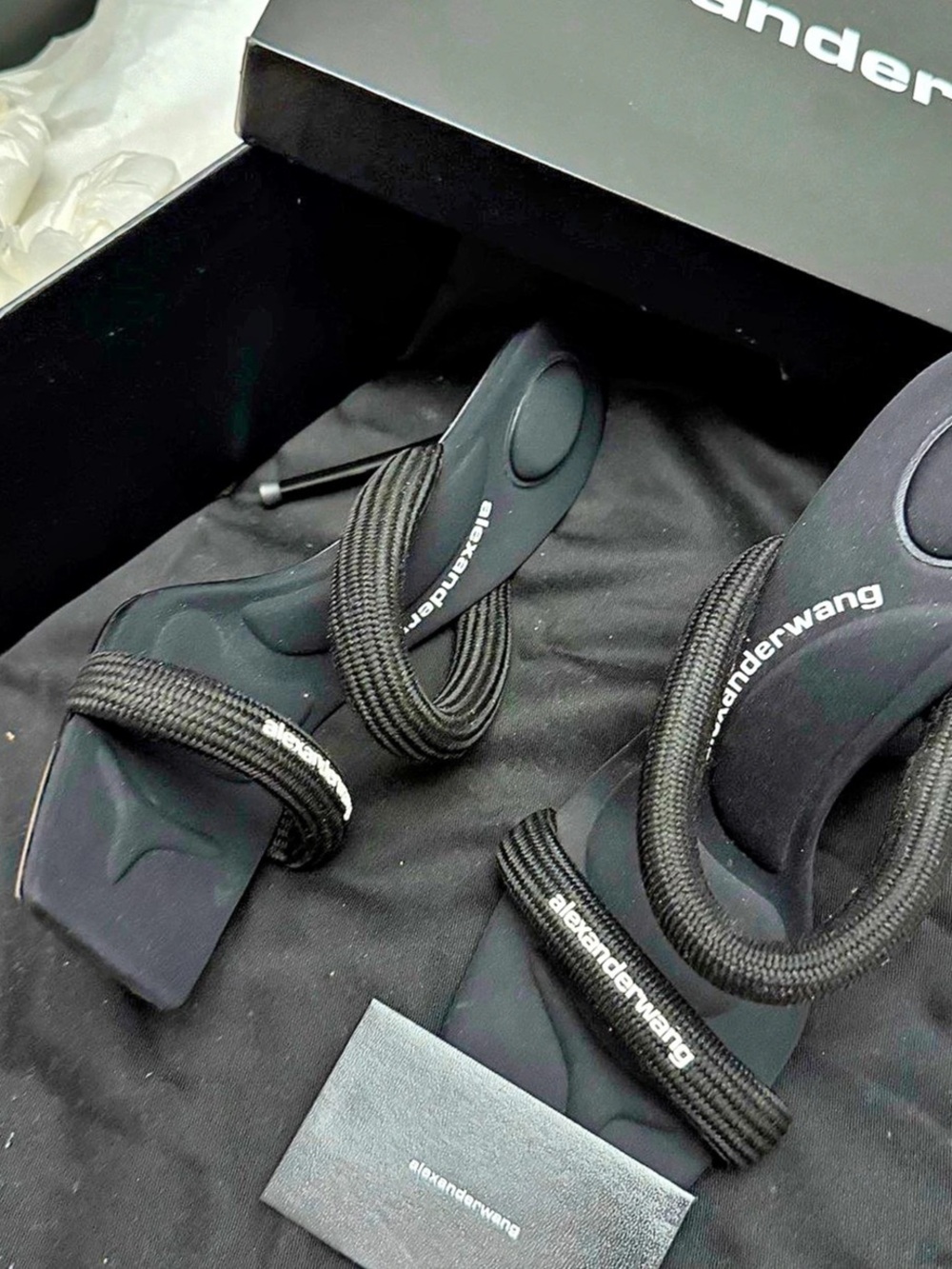 Alexander Wang Julie Tubular Webbing Sandal Tubular Webbing Sandals Black EU 40